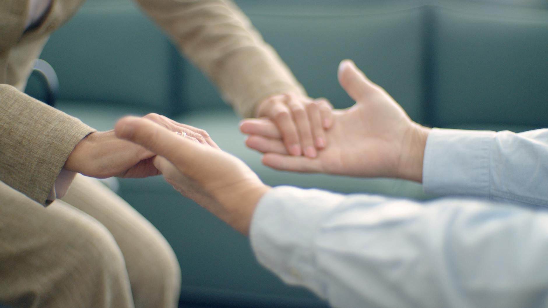 couple holding hands